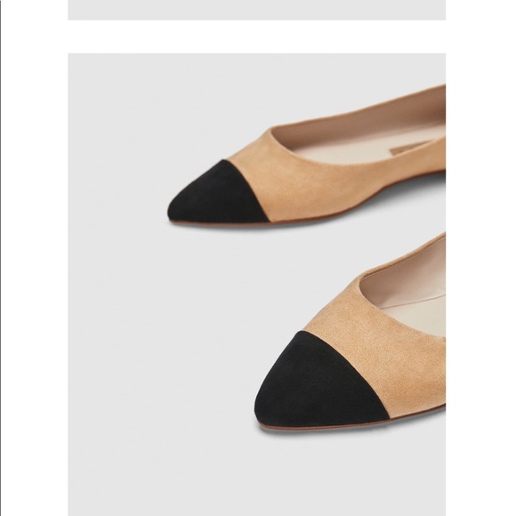 Zara Cap toe ballerinas sand and black - Picture 6 of 8